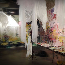 set design london - Darling and Edge - the vaults gallery - more is more